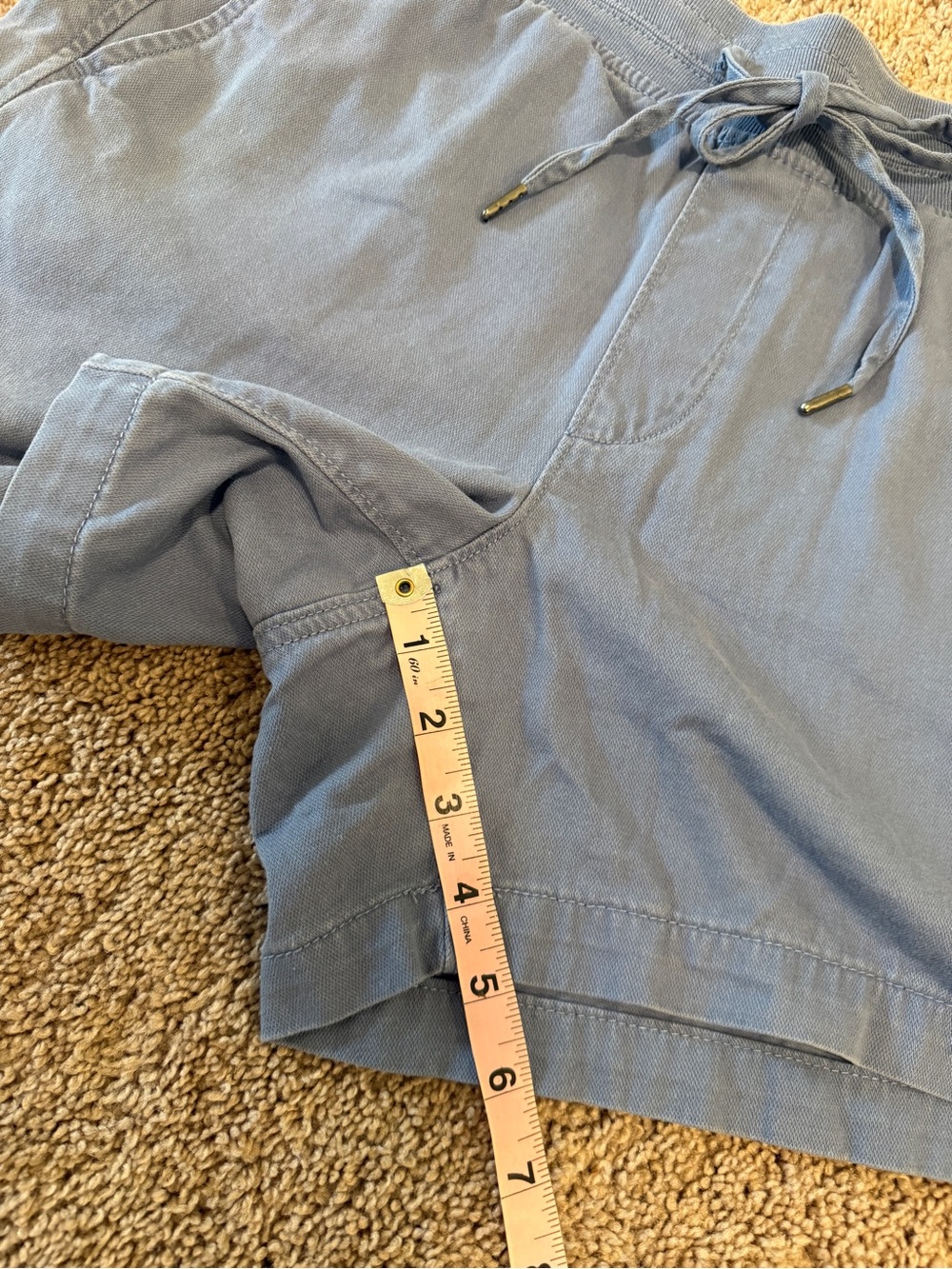 Orvis Light Blue Drawstring casual Shorts - Picture 5 of 10
